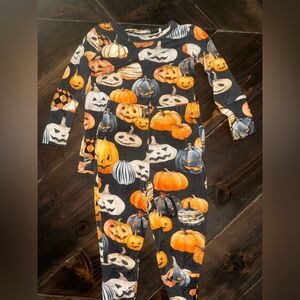 Posh Peanut Bamboo Pumpkin Halloween Two Piece Set Size 6-12 Month